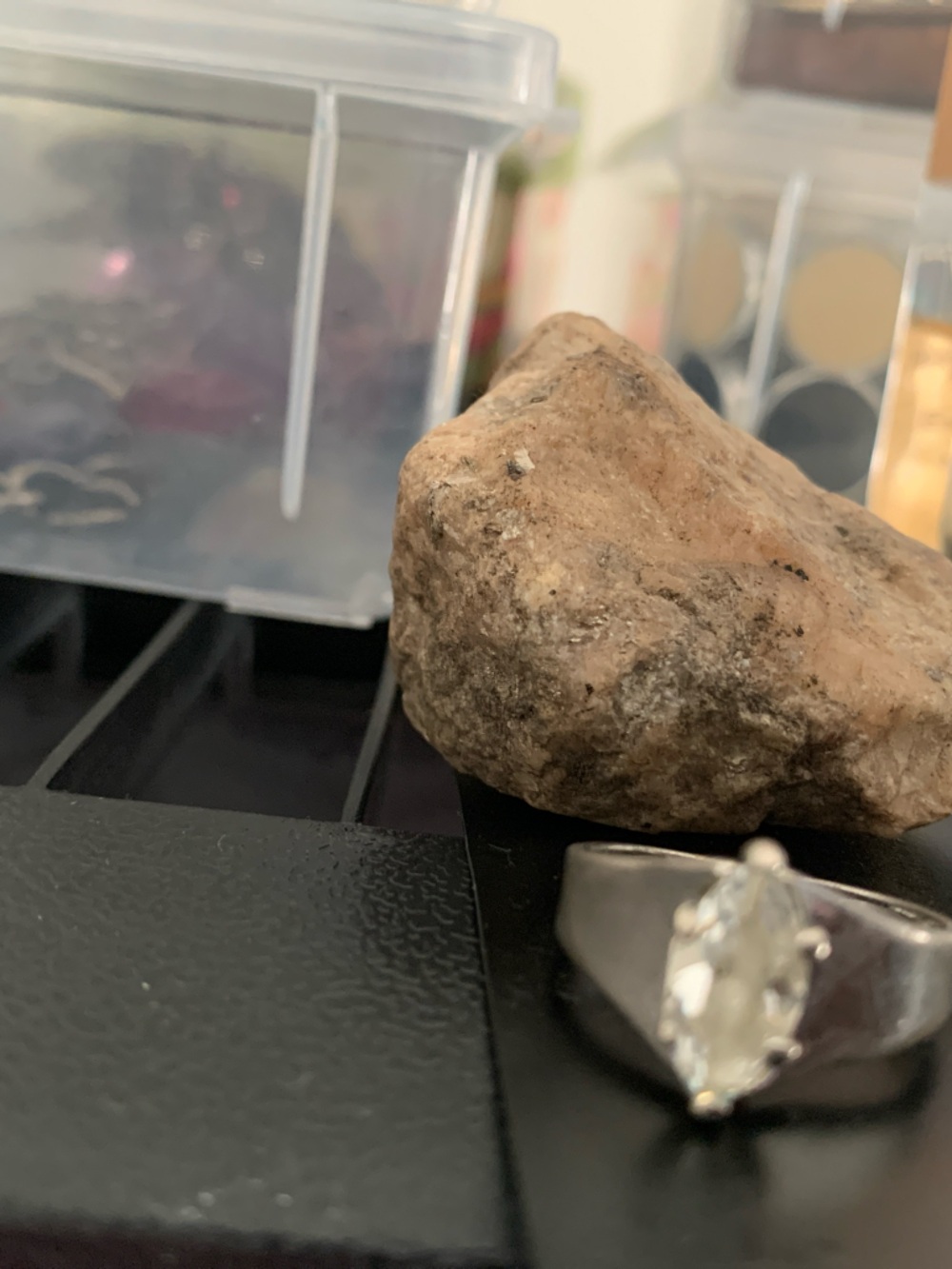 Silver Marquise-Cut Clear Stone Ring - Elegant Women's Jewelry
